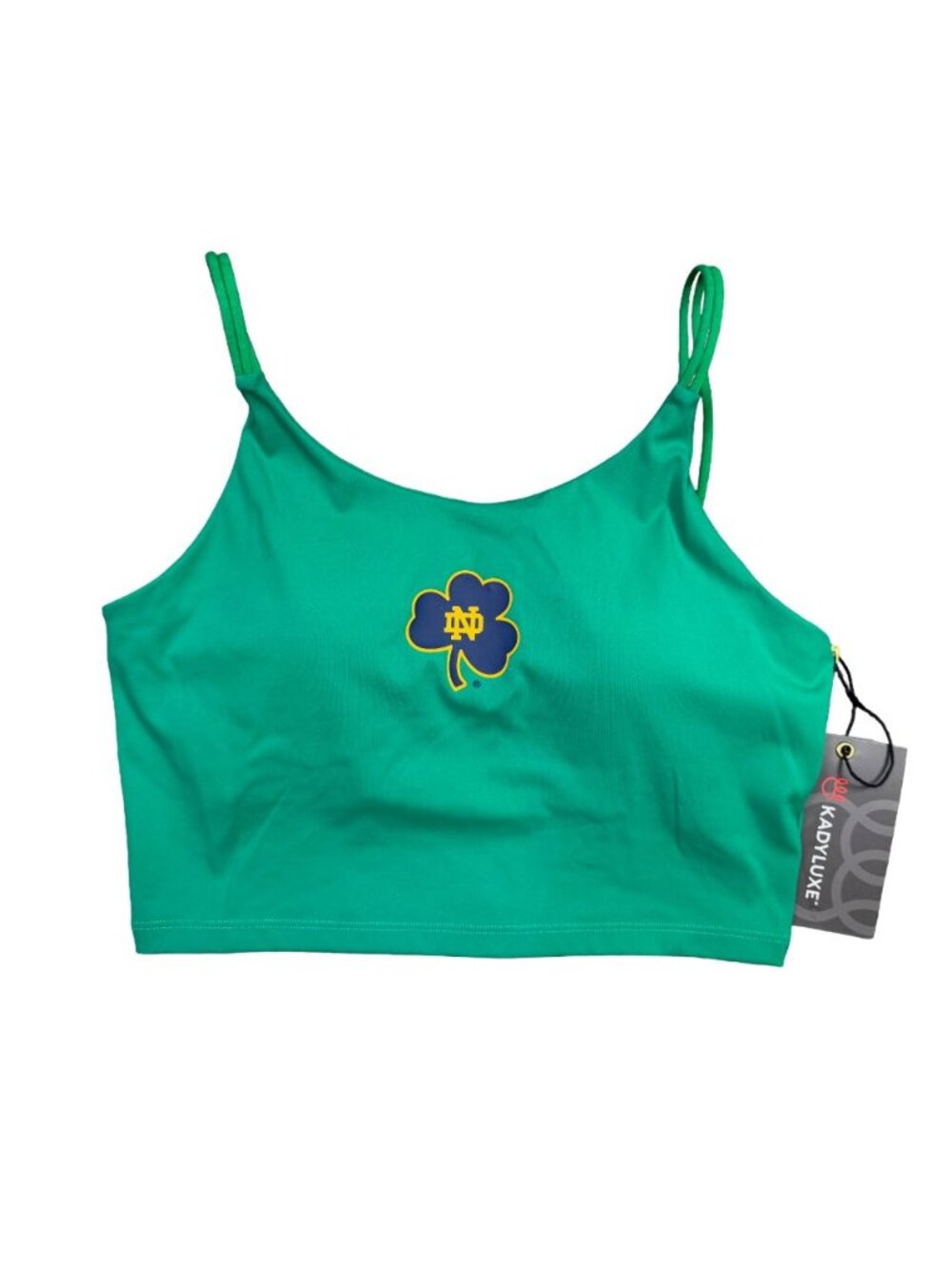 KadyLuxe Notre Dame Countess Cami Bra Medium Irish Green NWT NCAA Top